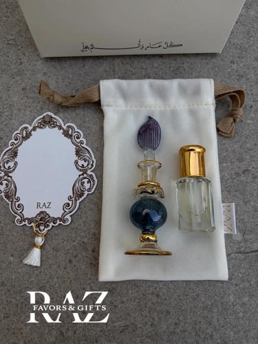 تولة زجاجية ملونه سعة 5 مل