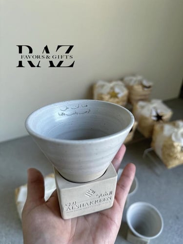 كوب سيراميك هرمي مخصص سعة 150مل