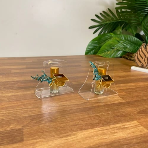 مناكير مع اكريلك بتصميم الهدية (12) حبات