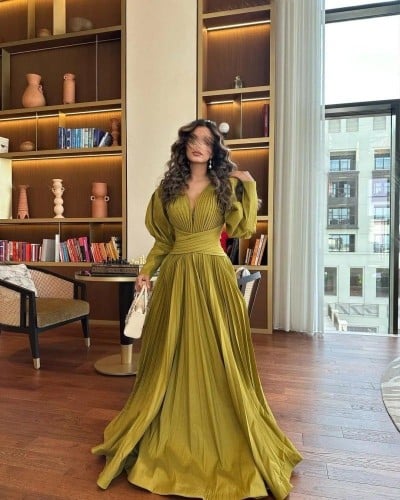 فستان سهرات تكسيرات