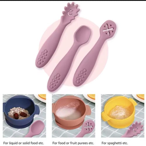 طقم ملاعق أطعام ذاتي للاطفال