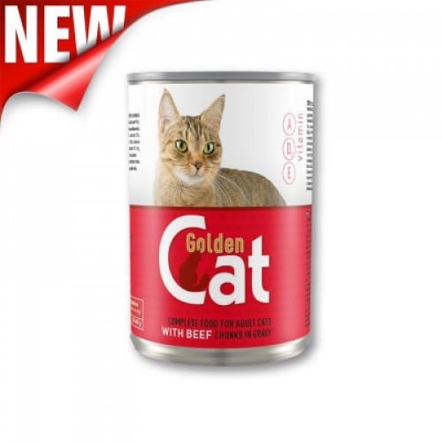 GOLDEN CAT cat food with beef in sauce 415 grams