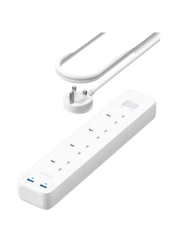 توصيلة كهربائية انكر بـ4 منافذ طاقة مع منفذين USB-...