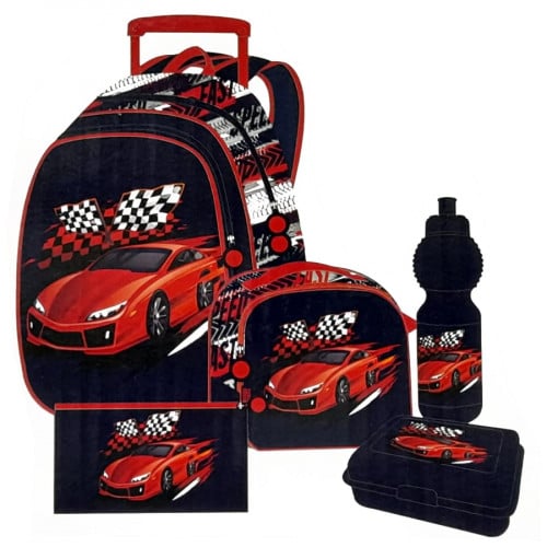 طقم حقيبة مدرسية بعجلات 5 قطع | TOOLY