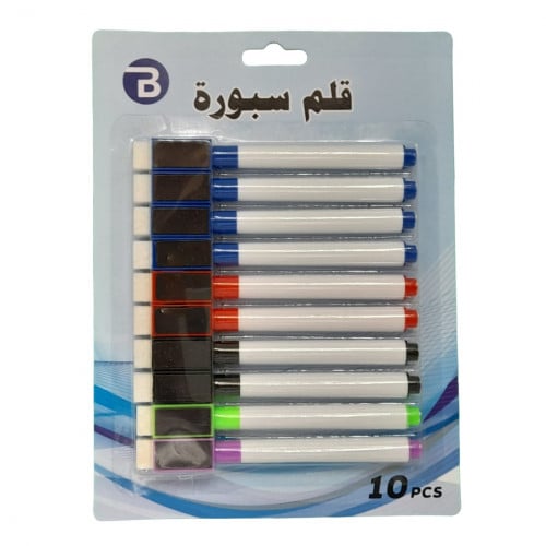 شدة أقلام سبورة مدبب بعدة ألوان | BOOKEY