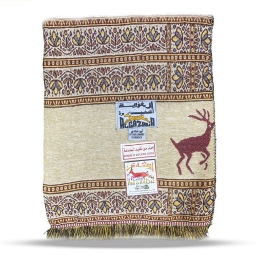 قماش طبلون | حنابل ابو غزال | شال ابو غزال احمر