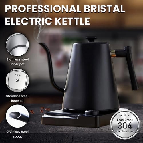 الغلاية الذكية - 1 لتر لون اسود | KTIO PRO Electri...