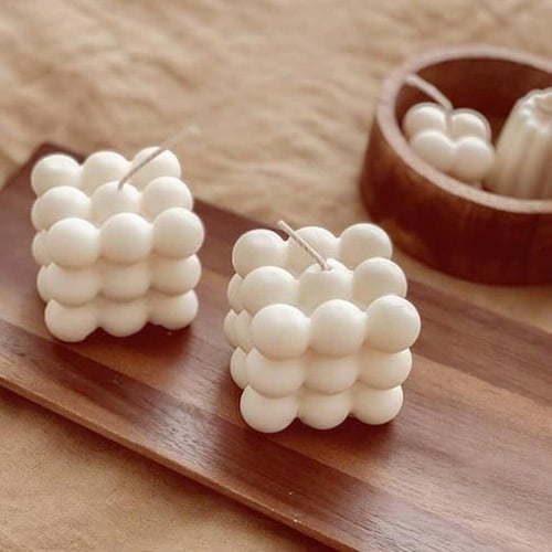 شمعة ببلز كبيرة اللون ابيض