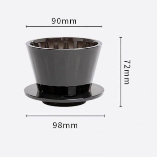 قمع V60 كرستال اسود B75 - تايمور | Timemore Crysta...