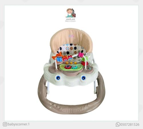 مشاية أطفال بمقعد ناعم مبطن وقابل للطي