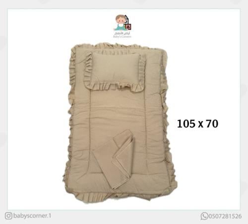 مفرش ٣ قطع بيج مشجر