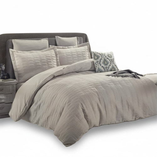 مفرش كينج صيفي استريم لايف سادة رصاصي فاتح نفرين -...