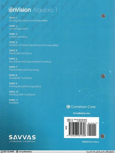 enVision Algebra 1 CC Student Companion (978032893...