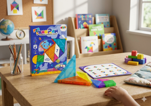لعبة تانجرام مغناطيسية - Lean Toys Magnetic Tangra...