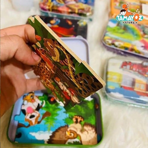 بازل علبة معدن مكون من 60 قطعة