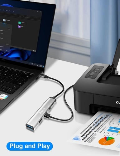 5 في 2 مع قارئ ذاكرة HUB 2USB