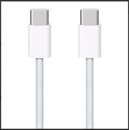 كيبل شاحن تايب سي تايب سي ايفون ابيض typ-c