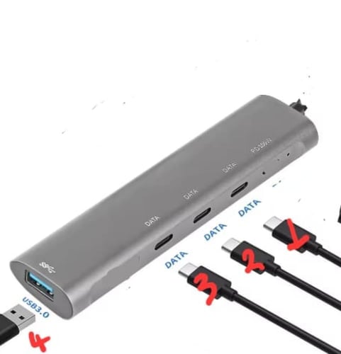 4 في 1-smart HUB 3USB-C