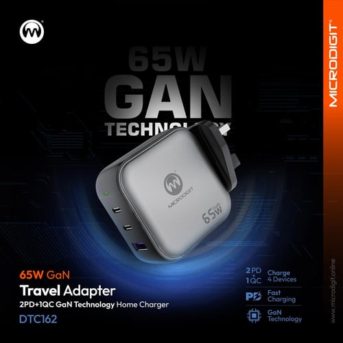 فيش 3 مخارج 65W MICRODIGIT