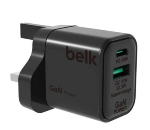 Dual-port black PD 23W charger fuse
