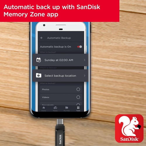 فلاشة SanDisk مزدوجة 32GB – سهولة في التخزين والتو...