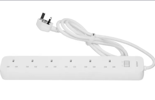 Power extension cord, 6 outlets, Anker, two meters