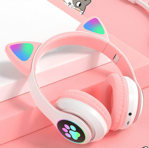 Bluetooth headphones Cat-Pink SMAX