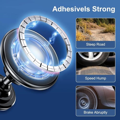 ستاند مغناطيسي للجوال يدعم الشحن على التابلوه او ع...