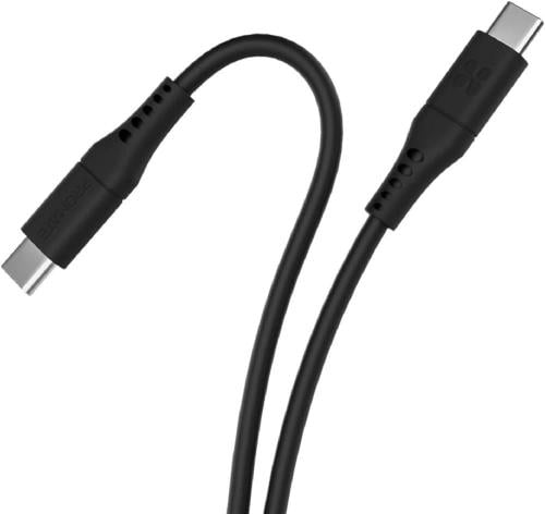 كيبل ربر اسود طرفين تايب سي PROMATE 1.2M 60W