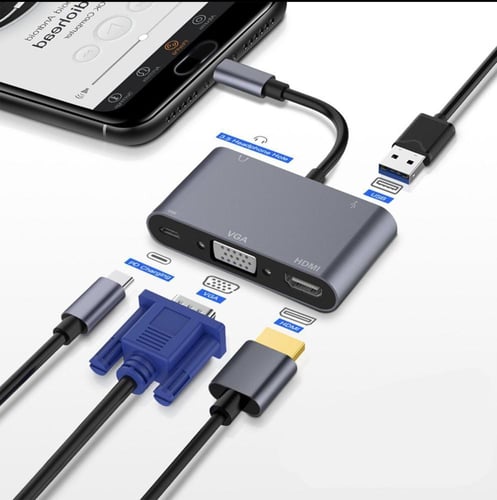 محول مايكرودجت TYPE-C HUB 4K 5 IN 1
