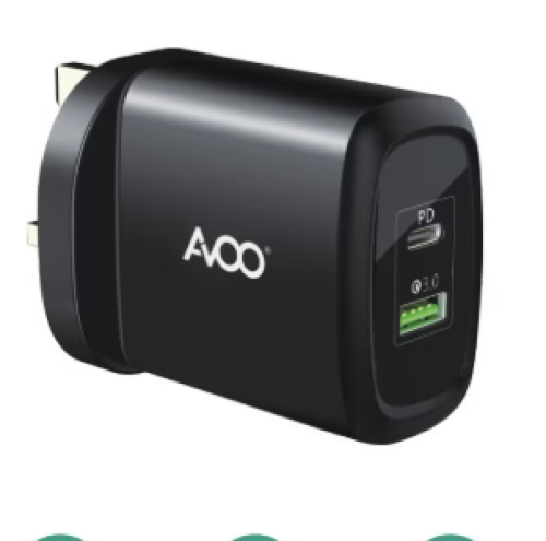 Dual port black charger fuse 108 PD 20W