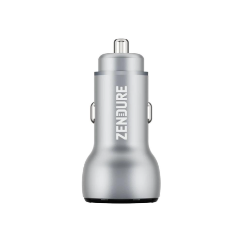 Zendor car charger 48W TYP-C & USB silver