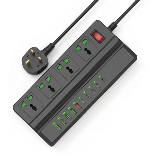 توصيلة كهرب3متر 4 فيش +5USB+5TYP-C
