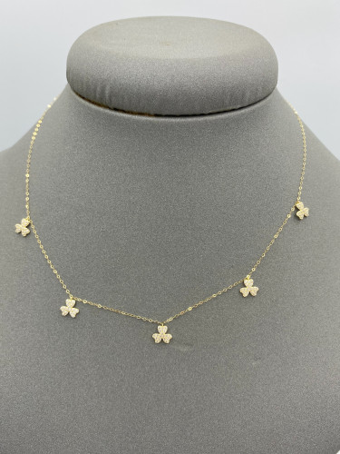 عقد ذهب تصميم عالمي عيار 18