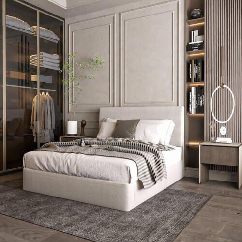 سرير Stallion الفاخر | سرير فندقي سادة بمقاسات وأل...