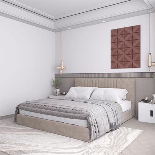 سرير بيج مودرن منجد | سرير نوم مودرن