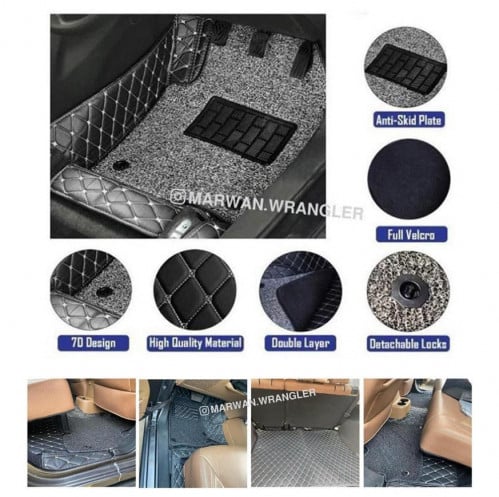 فرشات داخلية مربعات بدعسات حماية مع فرشة الشنطة را...