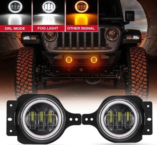 كشاف بحلقة رانجلر جي ال صدام بلاستيك + توصيلة فيش...