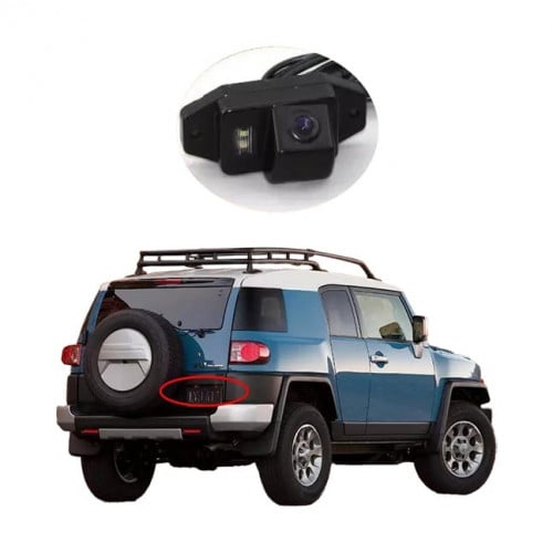 كاميرا خلفية تركب مكان لمبة اللوحة مع وجود نور للو...