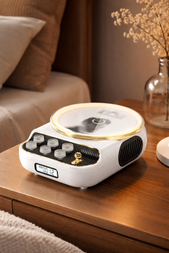 Retro Portable CD Players with Bluetooth Speakers,