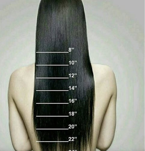 وصلة شعر قطعة واحدة - أسود داكن (كلبسات)