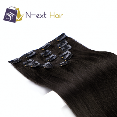 وصلات شعر متعددة - بني غامق رقم 2 (كلبسات)