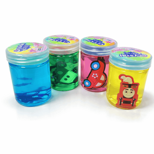سلايم كريستال شفاف مع مجسمات داخلية اختيار عشوائي...