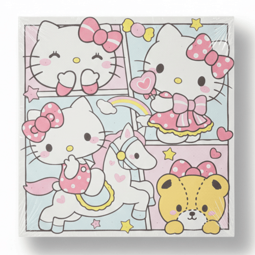 لوحة تلوين للأطفال مع ألوان وفرشاة مقاس 19*19 سم