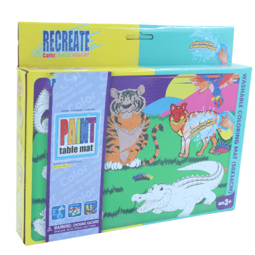 بساط تلوين للاطفال قطعتين قابل للغسل