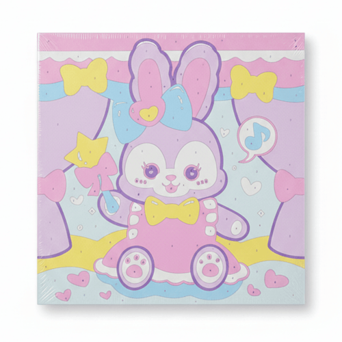 لوحة تلوين للأطفال مع ألوان وفرشاة مقاس 19*19 سم