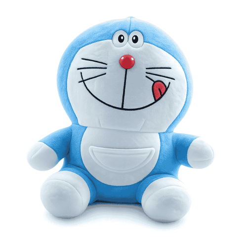 دمية على شكل قطة زرقاء