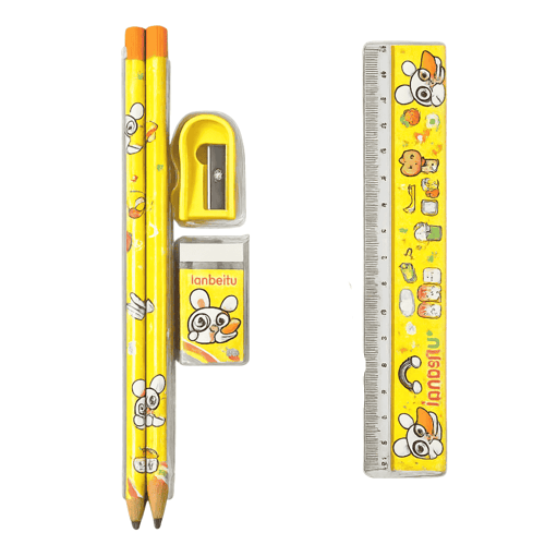 طقم قرطاسية مدرسي 5 قطع للأطفال