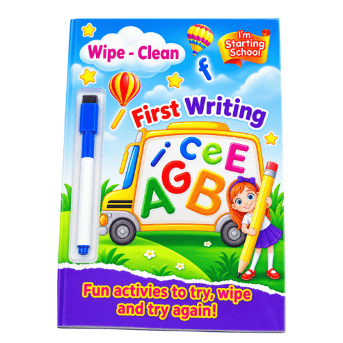 كتاب تعليم الحروف الإنجليزية مع قلم قابل للكتابة و...