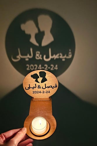 حامل شمعة بتصميم خاص